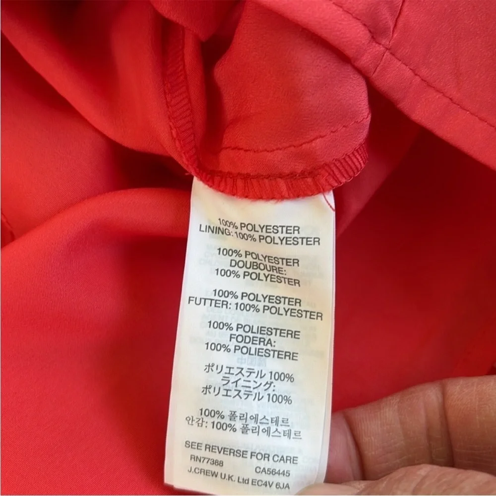 NWT J. Crew Striped Eyelet Skirt Bright Flame Size 2 - Picture 7 of 10